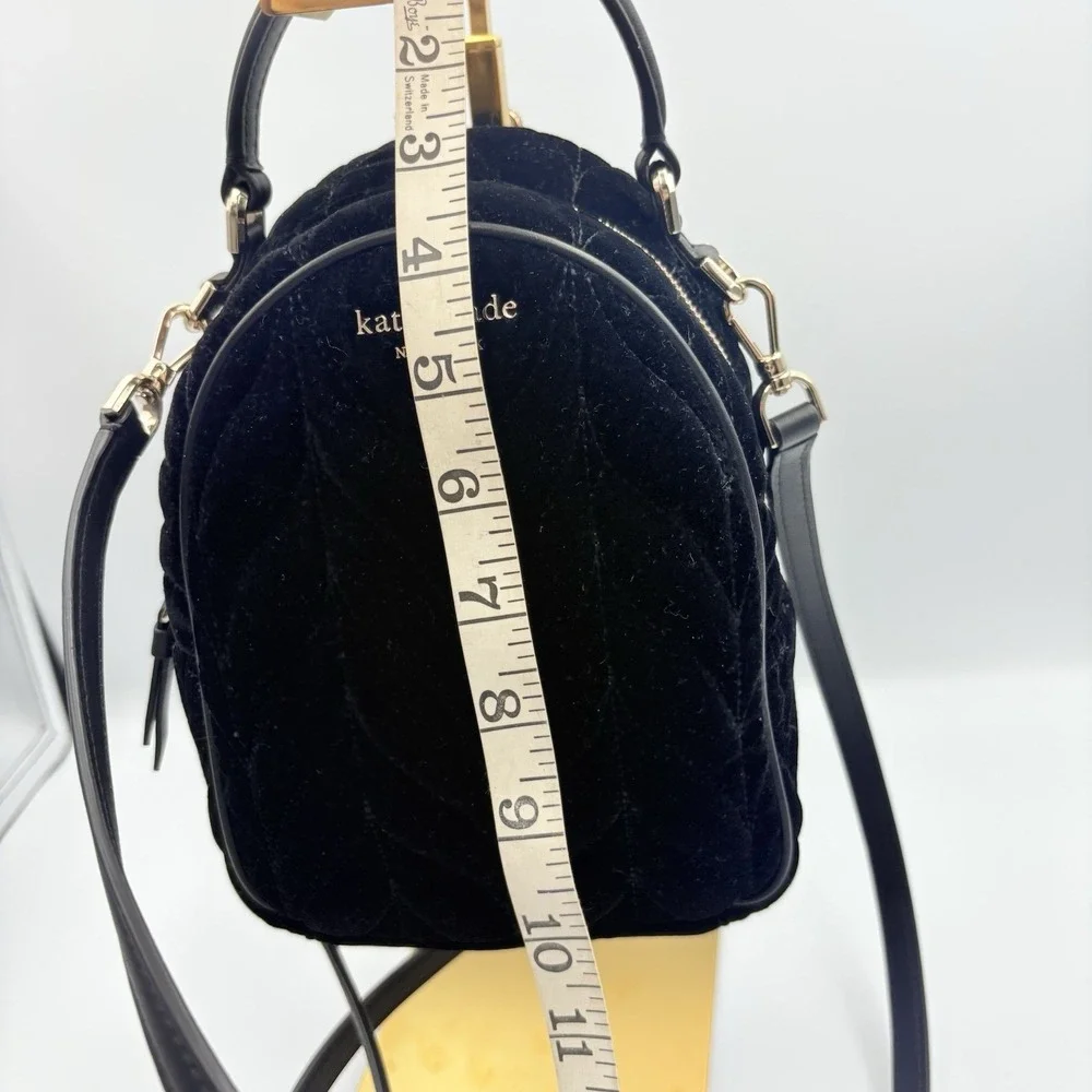 KATE SPADE BRIAR LANE CRUSHED VELVET MINI CONVERTIBLE BACKPACK HANDBAG PURSE BAG